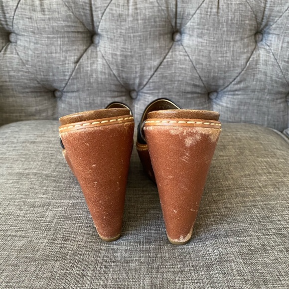 PRADA WEDGE MULES/SANDALS 39.5 - Picture 6 of 10